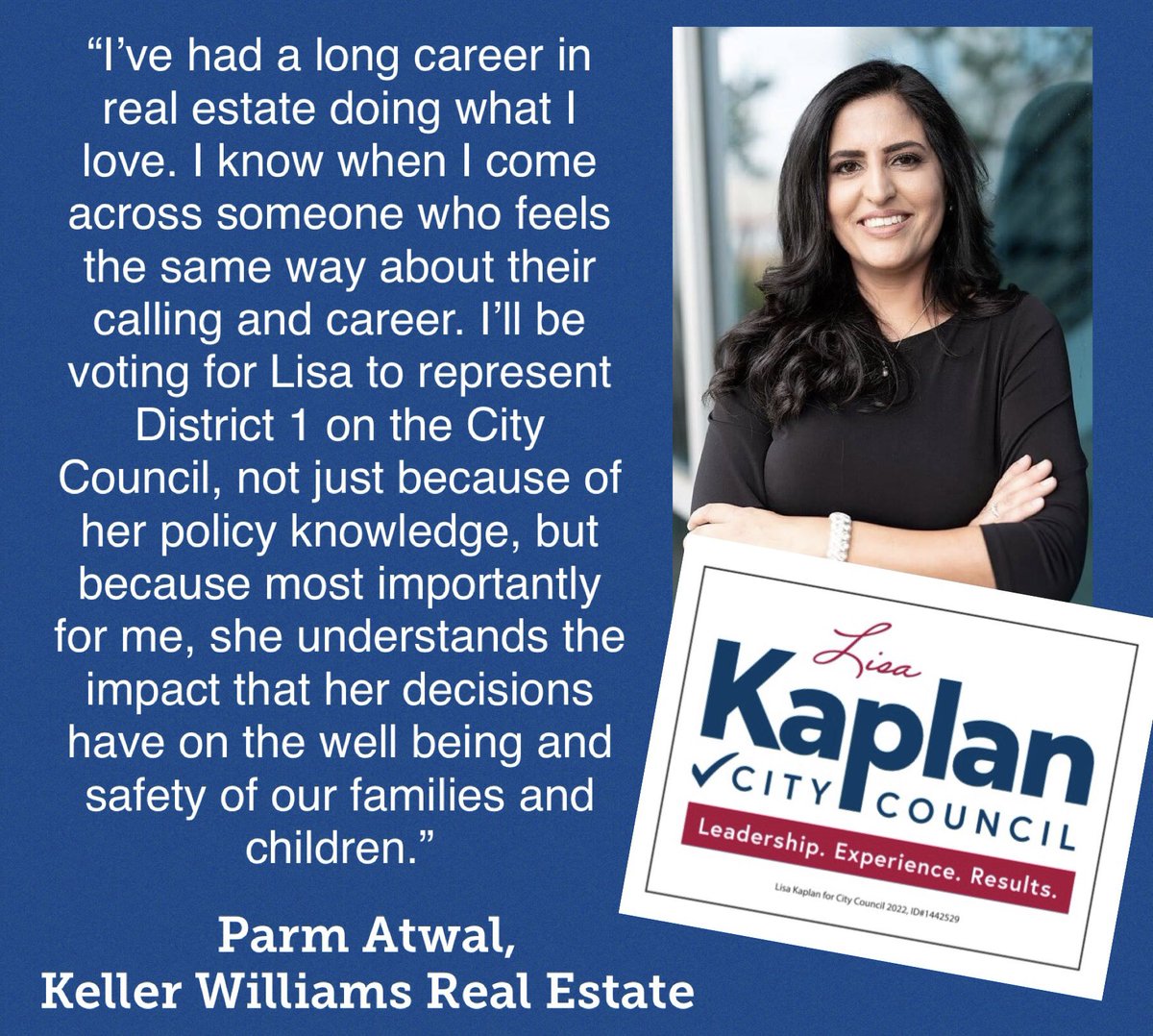 CM_LisaKaplan's tweet photo. Honored to have the support from community leaders we trust. Visit https://t.co/I2inAL6Sq8 - I would be honored to earn your vote! #natomas #robla #natomaspark #heritagepark #regencypark #sundancelake #westparke #westlake #northlake #creekside #hamptons #kaplan https://t.co/nBUrfibR1H