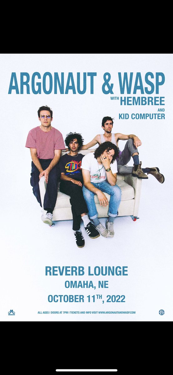 kidcomputerband's tweet image. Yo! Kansas City, hope we see you tomorrow night @recordBar with @Argonaut_Wasp and @hembreemusic / doors at 6:30, we kick the show off right at 7:15 🏈😛 (short set, don’t be late) ⁣⁣

Omaha Tuesday! @ReverbLounge 
⁣
📸: @haleyfleisner