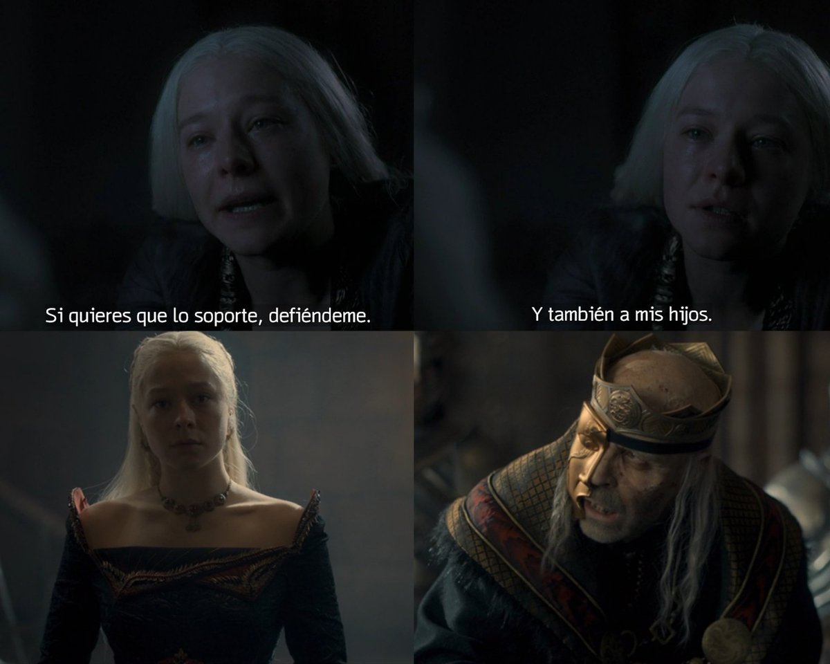 Rhaenyra le pidió ayuda a Viserys y el hizo el esfuerzo y la ayudó por última vez, no me toquen. #HouseOfTheDragon