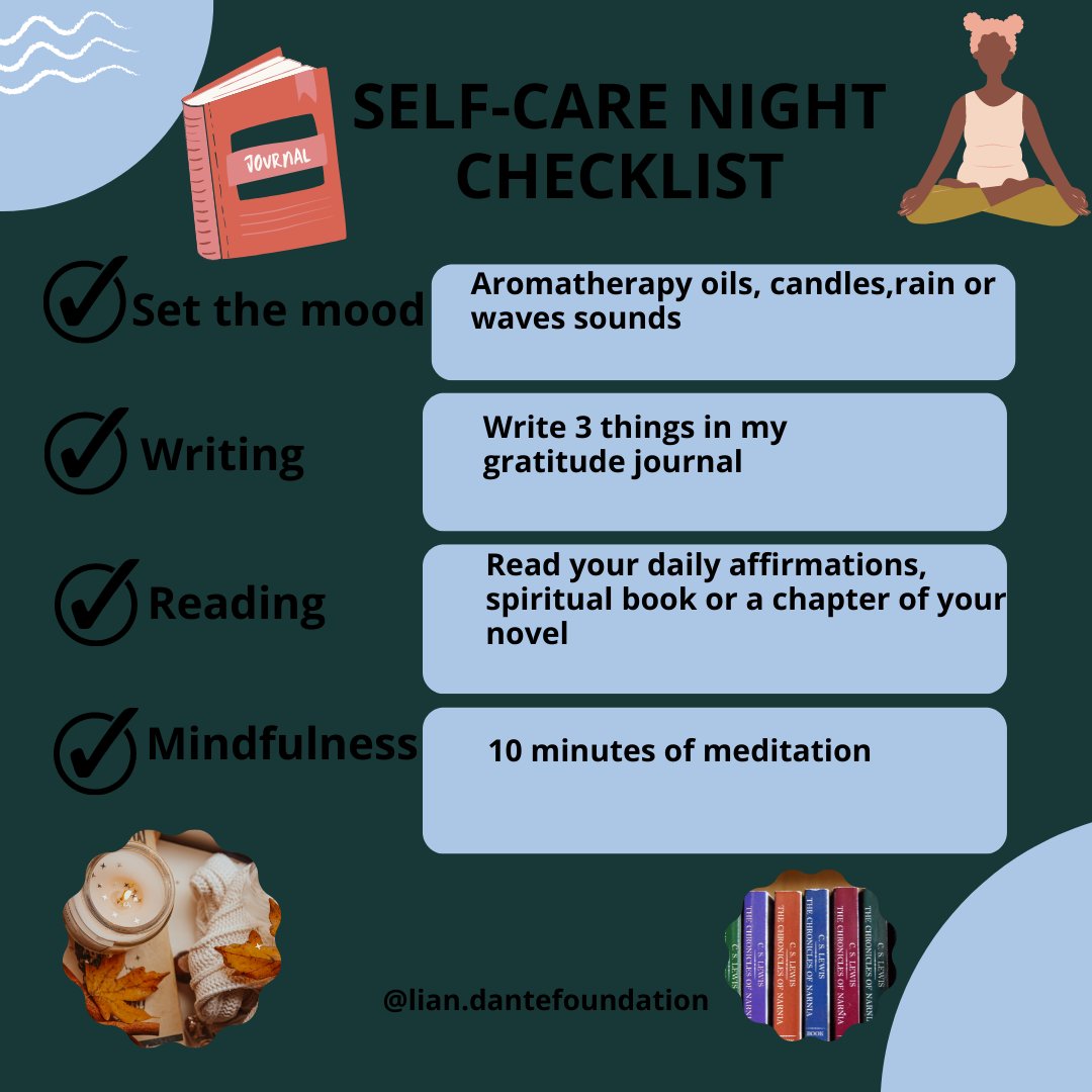 LianWorks's tweet photo. #selfcare #selfcarechecklist #selflove #nightselfcare #youmatter https://t.co/bRU65iguTI