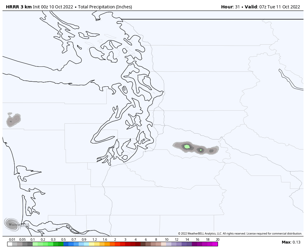 SeattleWXGuy's tweet photo. I expect 100's of storm chasers to converge just south of/on I-90/Annette Lake/Chester Morse Lake reservoir on Monday evening for the event of the millennium here in the PNW as several hundredths of an inch of rain look likely to fall. #wawx #ConvergenceZone https://t.co/5CFiIl6HDB