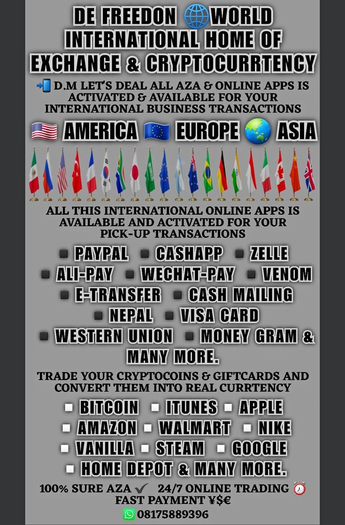 DeFreedon's tweet photo. AM VERIFY INTERNATIONAL BUSINESS MAN.
🥇🇺🇸 AMERICA 💵 
🥈🇪🇺 EUROPE 💶 
🥉🌏 ASIA 💴 https://t.co/nCa1gkJX8J