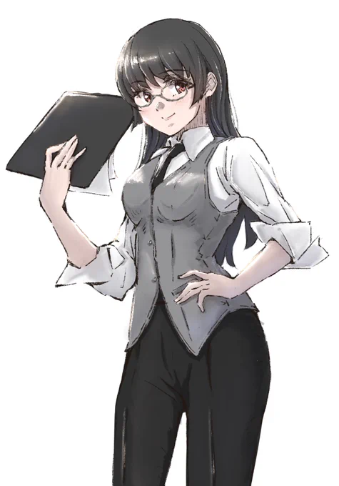 『あらここが解らないの?ここはXを代入して・・・(・ω・)』#鳥海#艦これ版深夜の真剣お絵描き60分一本勝負#艦これ版真剣お絵描き60分一本勝負_20221009数学担当の鳥海先生です! 