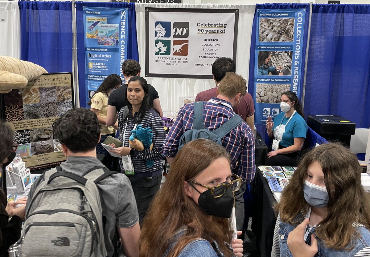 TeachClimate's tweet photo. Its #GSA2022 and @PRInstitution's plush Paleozoic Pals are flying off the shelves. Support #science all day every day! #ActOnClimate https://t.co/ZGQB1NdElj