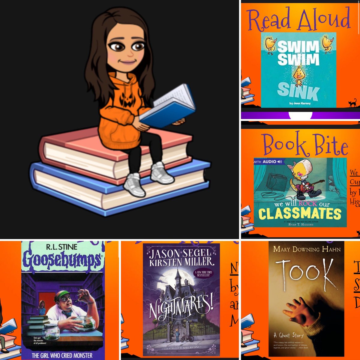 (2/3)

Book Bites (Like First Chapter Friday, but everyday! Students who are interested after the first chapter [or first couple of pages in a picture book] can enter a raffle to check out the book.):

- We Will Rock Our Classmates for 2nd Grade 

#libraryshark