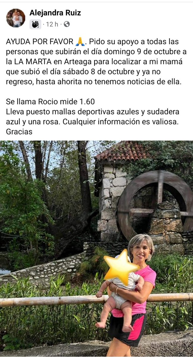 Informativo3651's tweet photo. Se busca a senderista extraviada en la Sierra de la Martha en #NL
De acuerdo a la información de  familiares, María del Rocio Aguilar de 58 años de #NL ingresó al lugar el día sábado y al separarse del grupo ya no descendió de la montaña @MtyFollow 
@abimaelsalas @JudithMedrano https://t.co/8BD2BvACxi