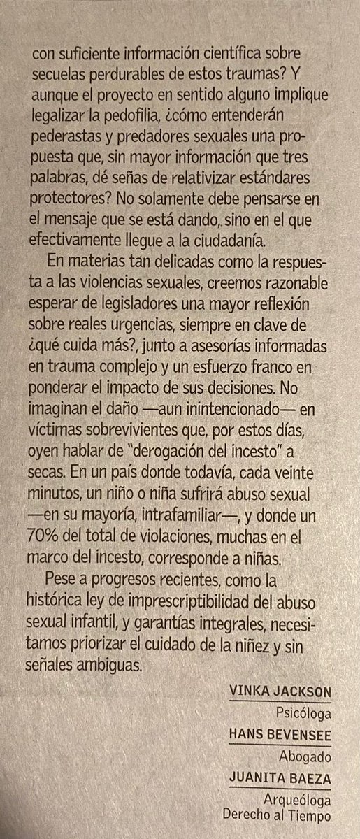 derechoaltiempo's tweet photo. De todas las avenidas, los apoyos a #entrevistasvideograbadas, #leymaltratoinfantil , #imprescriptibilidadASI. Cuesta entender por qué tantas omisiones todavía sobre la eventual derogación del incesto de nuestros cód. de justicia. Lo que no se nombra no existe. Informémonos 🙏🏻 https://t.co/RUnjgSNP1n