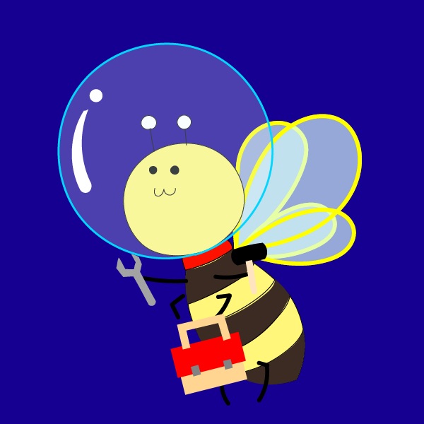 _yydesign_'s tweet photo. やぁ諸君、今回はこの…蜂？を紹介だ。常に工具とヘルメットは手放せない変な蜂だ。
ただ私の宇宙船を壊そうとしてくる…蜂から死守するのに忙しい。
どいつもコイツも邪魔ばかり…
🐝「ぶぶぶーん」
「隊長、宇宙船直したいって言ってます」
「ありがた迷惑っ、ﾔﾒﾃｯ」
#nft #nftart #opensea https://t.co/J4MOoo3xdy