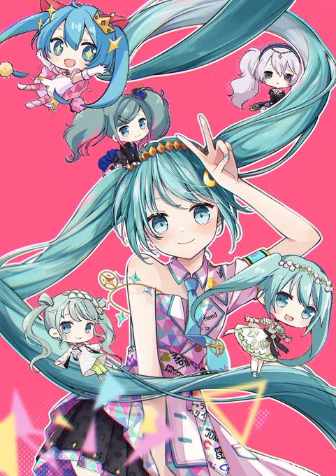 大遅刻ですが、お祝いイラスト描けました2周年おめでとうございます#prsk_FA  #プロセカ2周年イラスト 