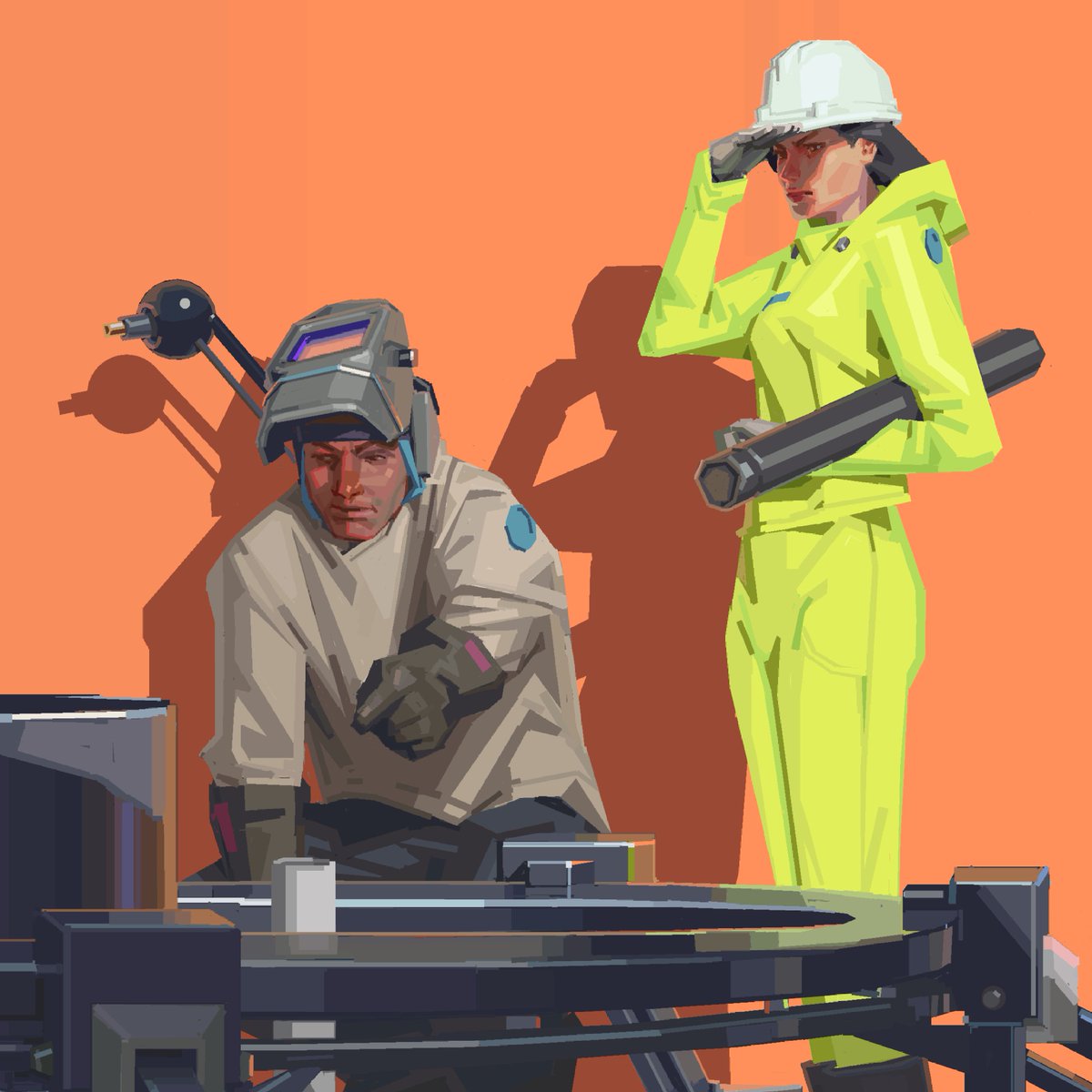 Sentruos's tweet photo. Safety Squints.
Back from an unplanned art hiatus
#HEAVYPAINT #art #scifi https://t.co/9BnvESKzo6