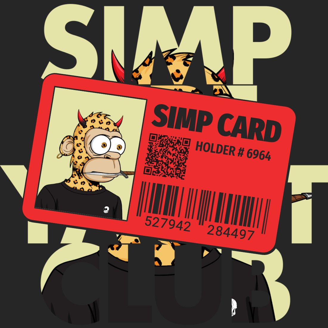 MaxDecimal's tweet photo. Simp Cards are almost done being generated!
⬜️🟦🟥🟨
I'm going to select 10 lucky Simps and upgrade their card by 1 tier.

To enter:
1️⃣ Like and RT
2️⃣ Follow @maxdecimal &amp; @SimpApeYC 
3️⃣ Drop a pic of your Simp and its # https://t.co/FAxnZACL11
