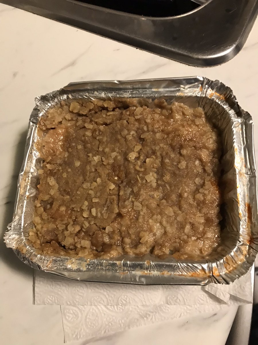 NighJamie's tweet photo. The boy made apple crisp. 

As he understands it, when you make something awesome that you are proud of, you put a pic on Twitter.

He’s not wrong.
#GoodJobBoy https://t.co/vIpn8IUcvO