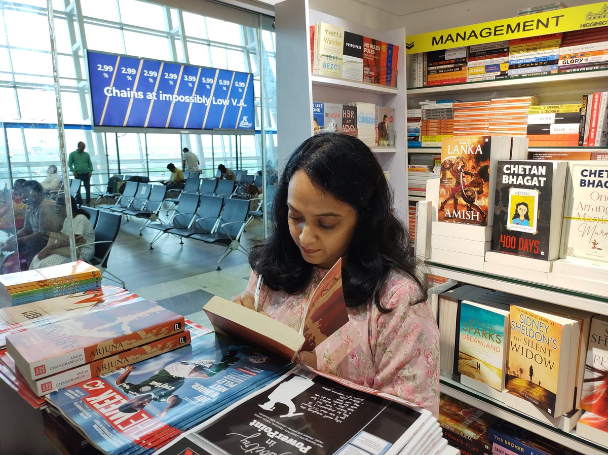 anujamouli's tweet photo. Signed copies of my books at Chennai Airport! https://t.co/omVrJwN7qU