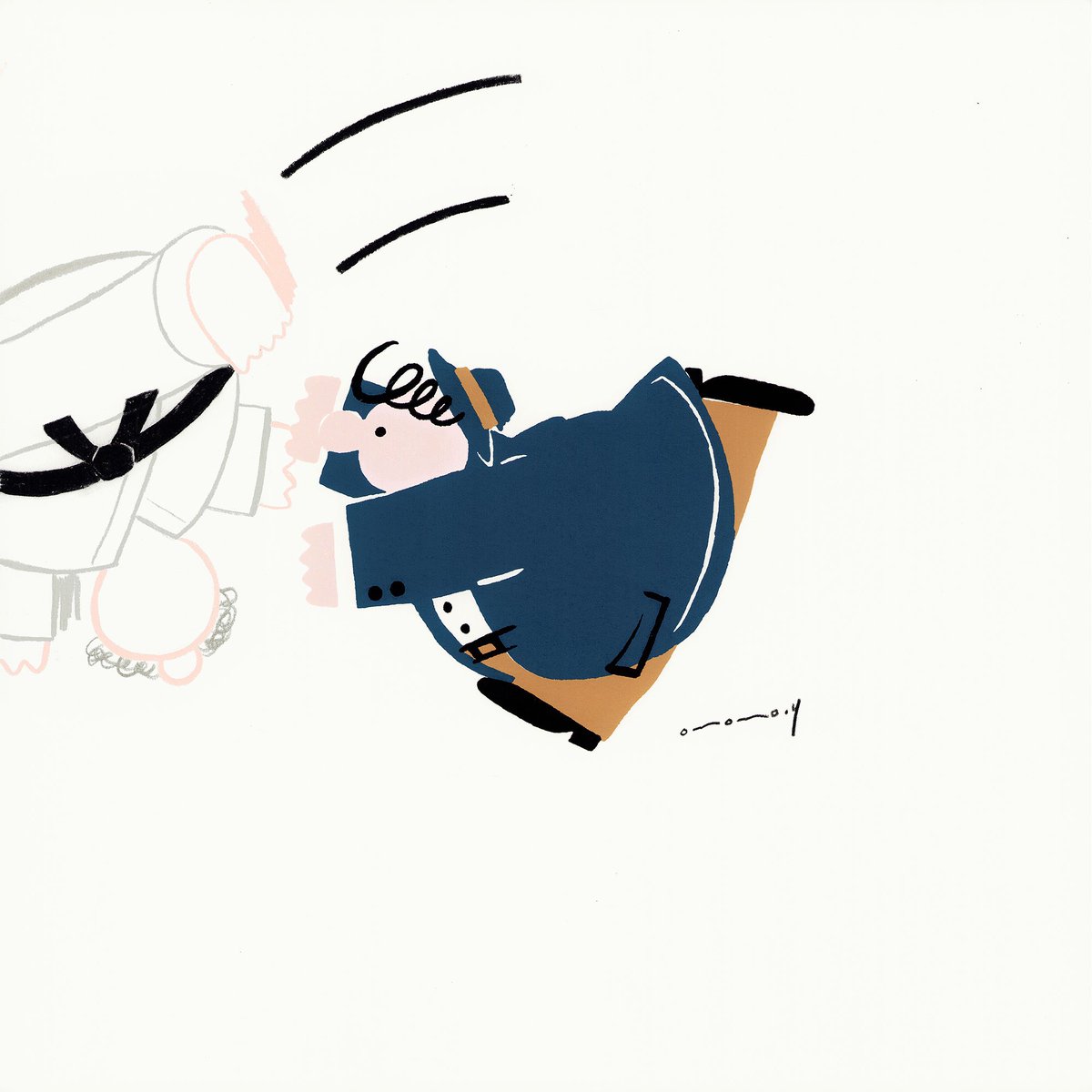 強い 背負い投げ 巴投げ 大桃洋祐のイラスト