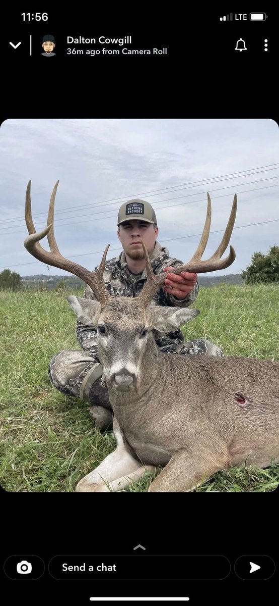 Dalton with a wide 8 he took in Noble county! Great buck Dalton!! Congratulations! #HuntOhio