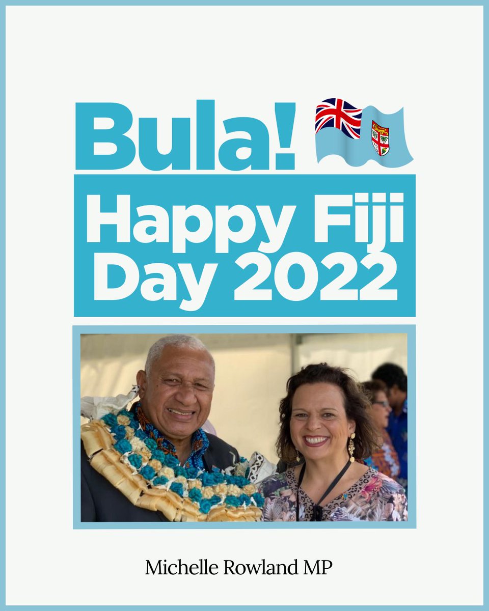 Bula! As an Australian of Fijian heritage myself, and the first Australian Cabinet Minister of Fijian heritage, it gives me great pleasure to wish those celebrating a Happy #FijiDay2022. @FijiPM