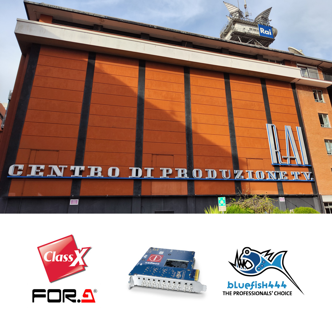 Bluefish444's tweet photo. Latest case study about Rai Radiotelevisone choosing ClassX, For-A Italy &amp; Bluefish444 Kronos | K8 for news production broadcast graphics. Bluefish lowest SDI I/O latency beat all comers.

Case study here https://t.co/1fRyXUVNNm 

#broadcastgraphics  #broadcasting #liveproduction https://t.co/Pfr7icJhB6