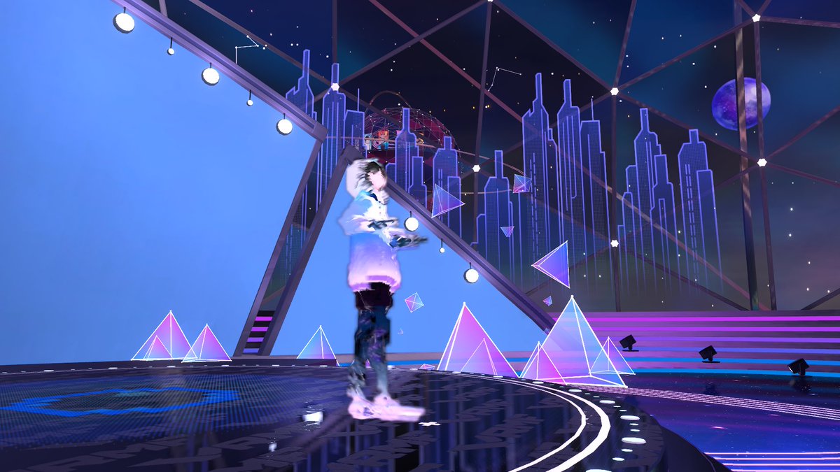 ragiragihiiragi's tweet photo. #VRMF2022  #VRChat 
寝坊して遅れたけどVRMF2022見に行きましたー！初めてVRC内でLIVE見たけどVRCだから出演者と観客の距離が近かったฅ(º ﾛ º ฅ) https://t.co/aVhTaZ4vxd