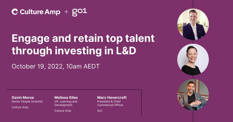 go1com's tweet photo. In this upcoming webinar, Go1's President & Chief Commercial Officer @talentsavvy will be joining @CultureAmp to discuss how businesses can and should invest in L&D to retain top talent.
Save your seat โ https://t.co/t5Xoejig4N
#retainingtoptalent #learninganddevelopment https://t.co/80zy85F3cd