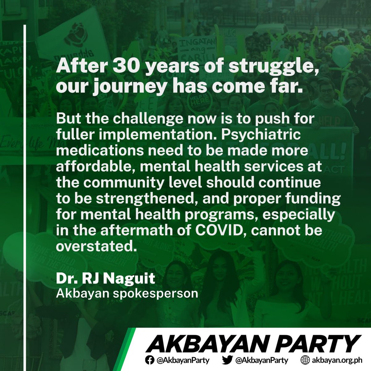 raymond_naguit's tweet image. It has been three decades since we came together as a global community to commemorate #WMHD2022. And after 30 years of struggle, our journey has come far. #MoveforMH