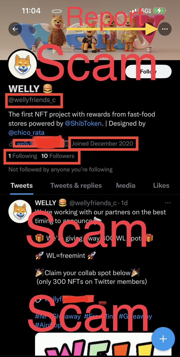 srv_littlewing1's tweet photo. The c is for crook. Repot this garbage!
Add a pic of the report to the comments of this tweet to earn Welly pts in the discord. @WellyFriends
#scamFighters https://t.co/VS7IDsFpqa