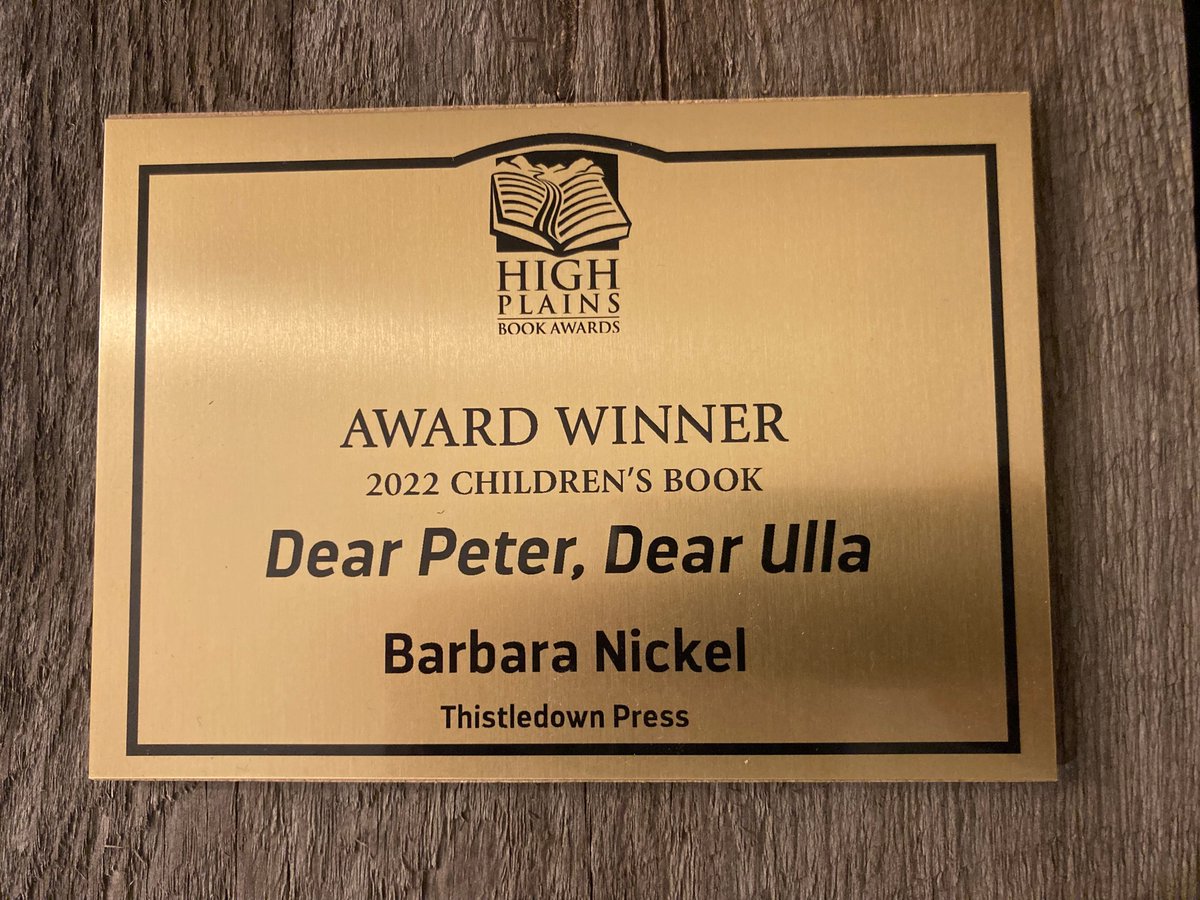 Thistledown Press (@readthistledown) on Twitter photo ‼️<a href="/BarbaraNickel1/">Barbara Nickel</a>'s Dear Peter, Dear Ulla has won the High Plains Book Award for 2022 Children's Book! Congratulations Barbara! You can see the full list of the winners here: highplainsbookawards.org/2021-winners-2/ ‼️<a href="/BarbaraNickel1/">Barbara Nickel</a>'s Dear Peter, Dear Ulla has won the High Plains Book Award for 2022 Children's Book! Congratulations Barbara! You can see the full list of the winners here: highplainsbookawards.org/2021-winners-2/