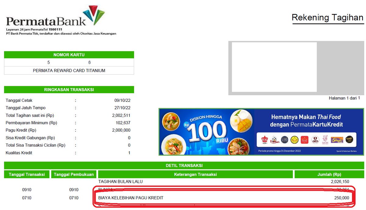 ubaystian's tweet photo. @PermataBank @PermataCare Ini dia alasan lu2 semua kenapa sebisa mungkin ga pake Permata Credit Card, PARAH!! berbulan-bulan ga dapet tagihan via email, ternyata dirampok beginian tiap bulan!! GILA, pemalakan paling gede diantara semua CC bank yang pernah gw coba!! close soon!! https://t.co/a7pCTo8rSU