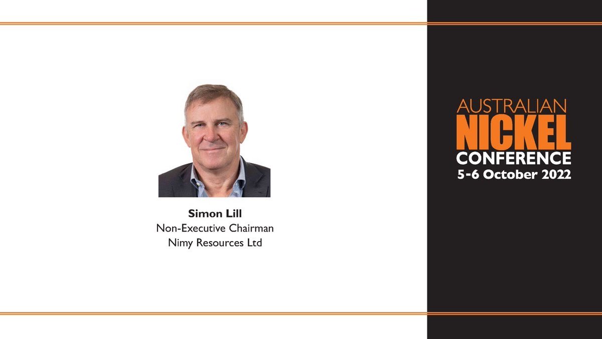 nimyresources's tweet photo. Watch Simon Lill's presentation at "Unlocking the a new Western Australian nickel-sulphide province" presented at the Paydirt #australiannickelconference2022 .
πΊ https://t.co/lSoW7OxGim
#anc2022 $NIM $NIM.AX #ASX #Exploration #WA #readcorporate https://t.co/bwrhoVRUIl