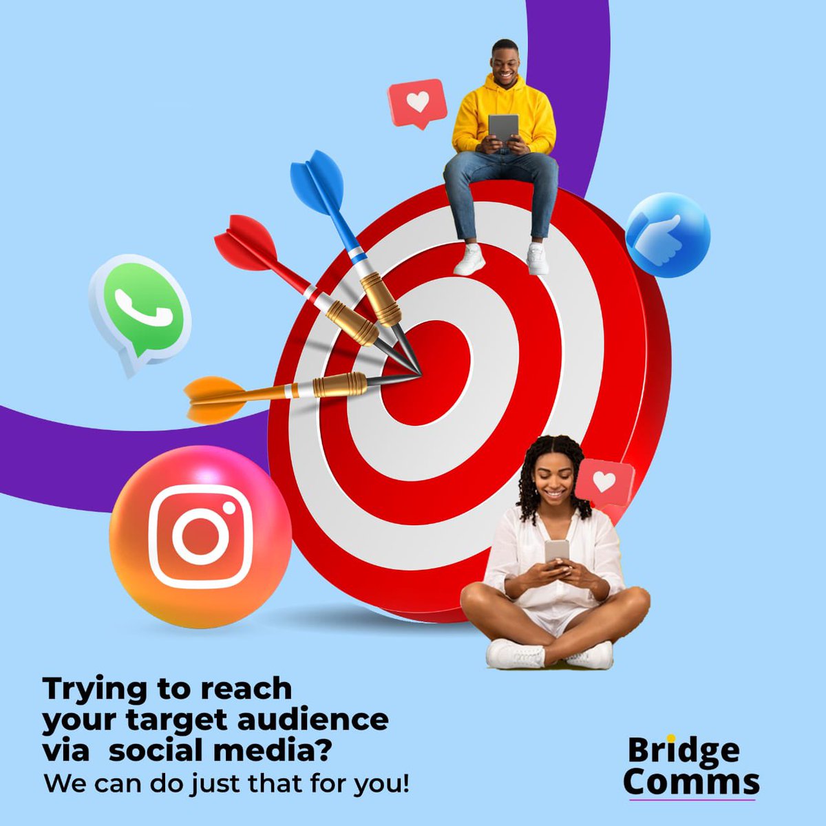 thebridgecomms's tweet photo. Trying to reach your target audience via social media?
We can do just that for you!
Send a DM to book a FREE Consultation call today https://t.co/EpE48FuXgj