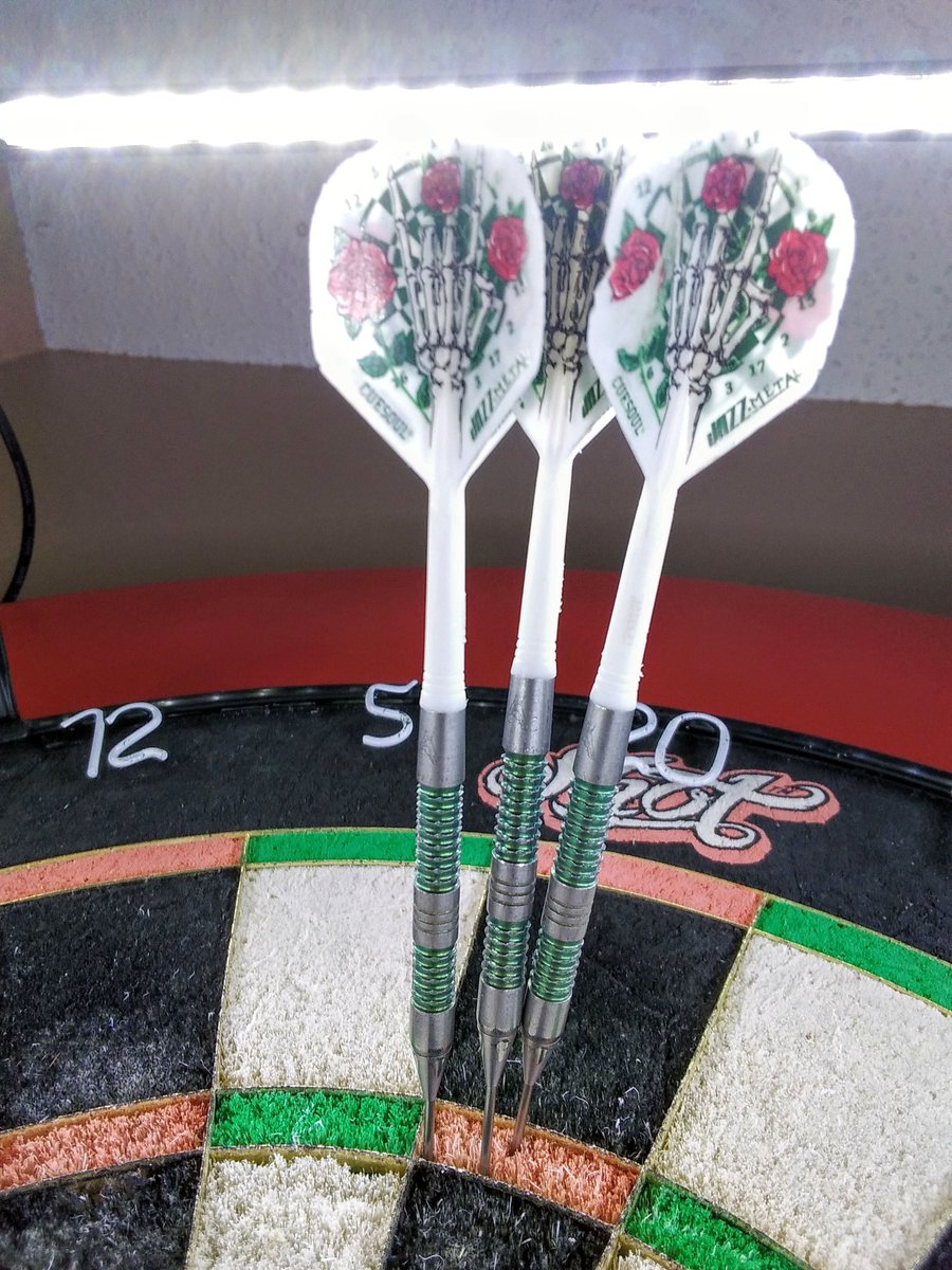 ArkansasDarts's tweet photo. #FMOTD
First Max of the day!๐๐
Went back to using @One80DartsAsia Re-Flex B conversion points, despite the fact that they make my steel-tip setup a gram heavier than my soft-tip setup. The @Winmau 8601 points are excellent, I just couldn't get on with them on my current setup. https://t.co/tFZAd8QTCT
