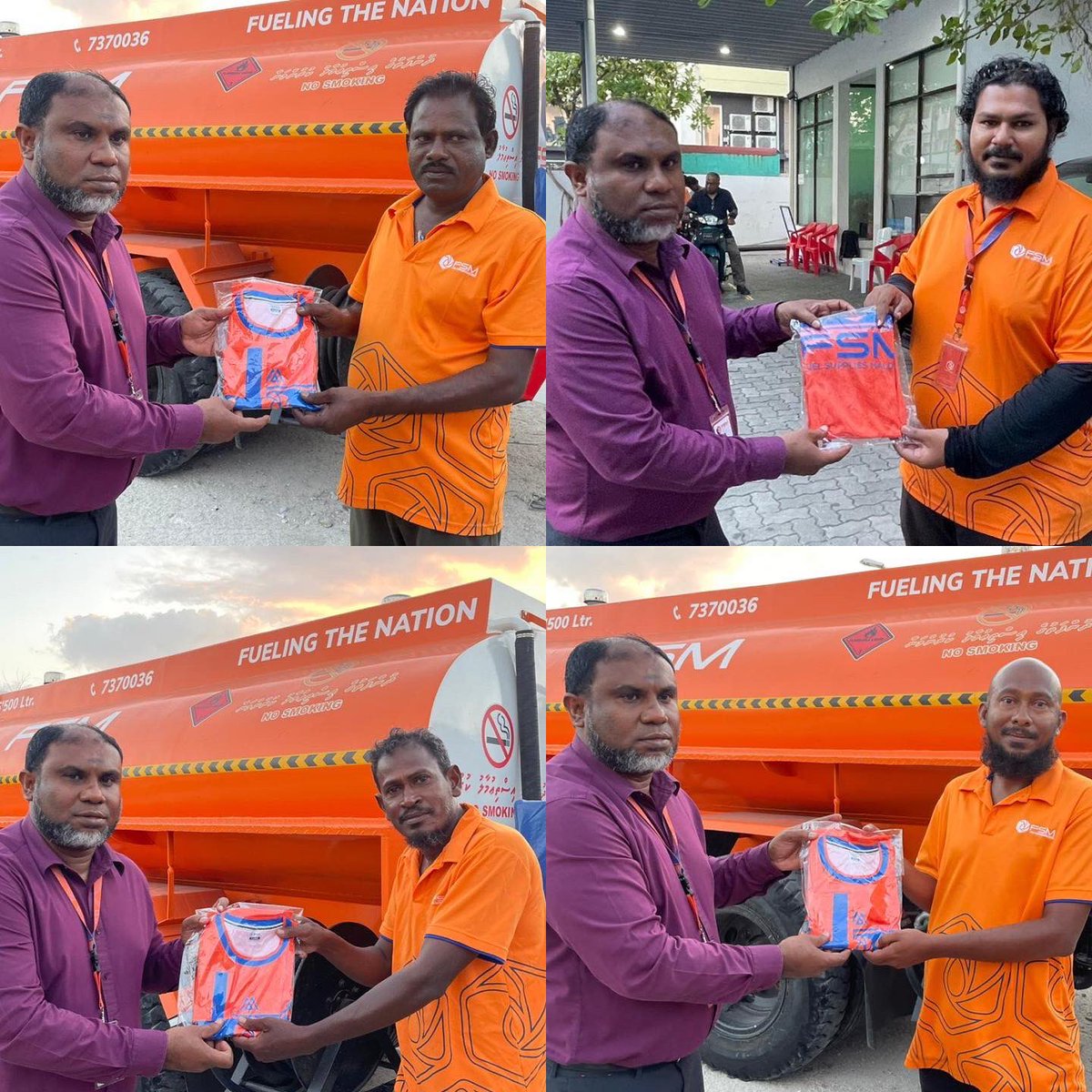 FuelSuppliesMv's tweet photo. Our Managing Director handing over supporter’s jersey to the staffs . Let’s show our great team spirit and our immense support to TEAM FSM.
@ClubMaldives @FuelSuppliesMv
#teamfsm https://t.co/shLKUAlRZs
