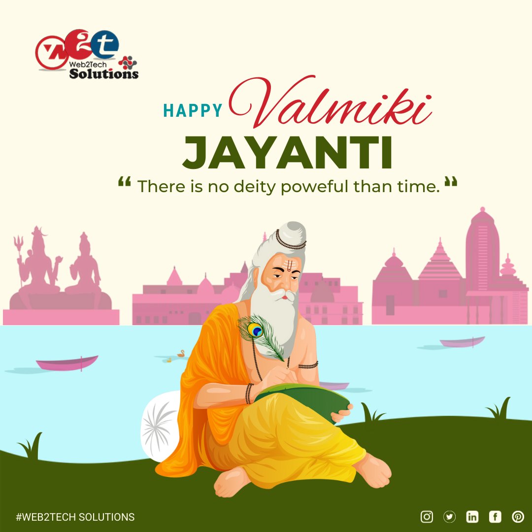 w2tsolutions's tweet photo. You may gather knowledge and money and prestige and power, but if you have missed love, then you have missed the real door. 

Happy Valmiki Jayanti From Team Web2tech solutions.

#Happyvalmikijayanti #valmikijayanti #valmikijayanti2022  #web2tech #web2techsolutions https://t.co/3gVbcoFcdH