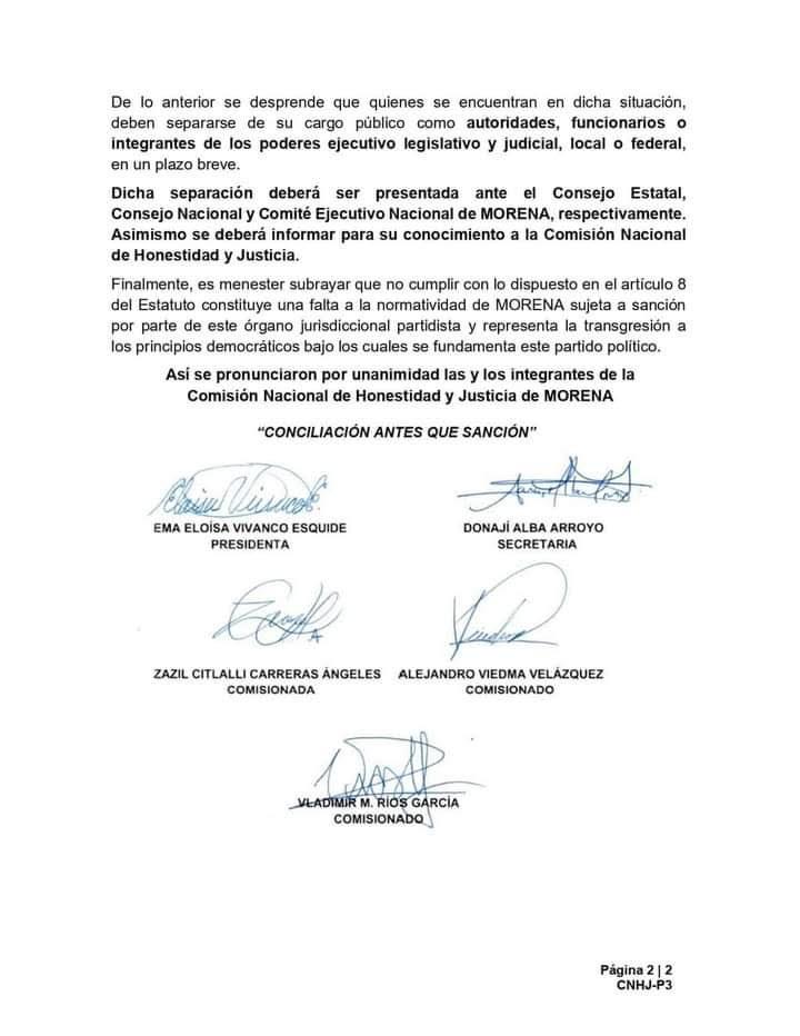 agustingc2012's tweet photo. Mucho ruido ha generado este comunicado de la @CNHJ_Morena
No tendría porqué ser así.
Los congresistas/consejeros/coordinadores, electos el 29 y 30 de julio, lo fueron bajo el estatuto vigente en ese momento.
Ninguna reforma de ley, es retroactiva en perjuicio de nadie. https://t.co/YPd6MZniji