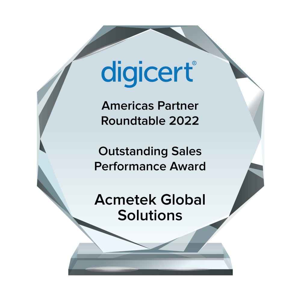 QuantumPKI's tweet image. We are honored to win DigiCert&apos;s &quot;Outstanding Sales Performance #Award 2022&quot;!

#Acmetek as a Platinum Elite Partner of @digicert offers extensive support to its patrons. We thank our customers &amp;amp; partners for trusting us over the years and believing in #SecurityFirstMindset motto.