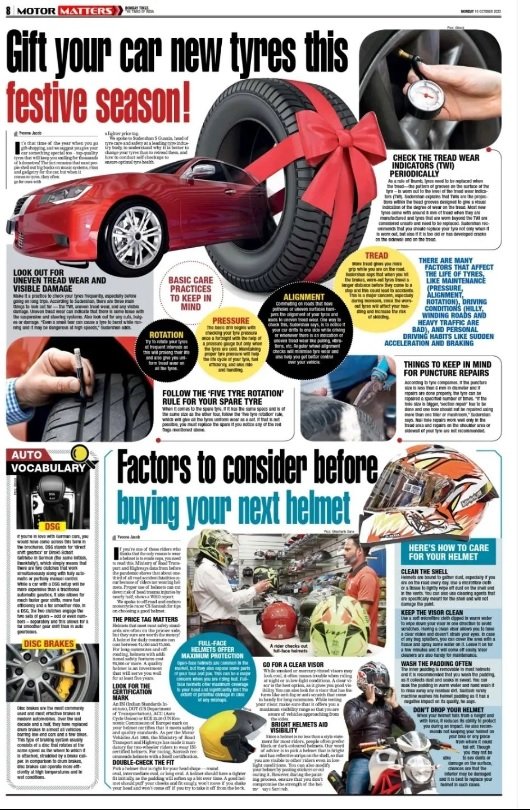 bombaytimes's tweet photo. Our #MotorMatters special feature is out today in #BombayTimes. Read it to find out about #cars, #bikes, accessories… and all things motoring
#EV #SUV #Tyre #Automobile #Trending #AutoNews https://t.co/iSrUBw8En0