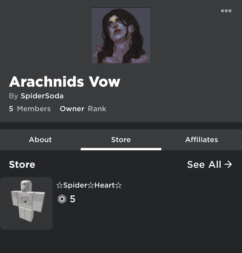 ArachnidsVow's tweet photo. Finally set up robux coms <3 + i have a group which I’m selling clothing in too https://t.co/bEVCdweBdu