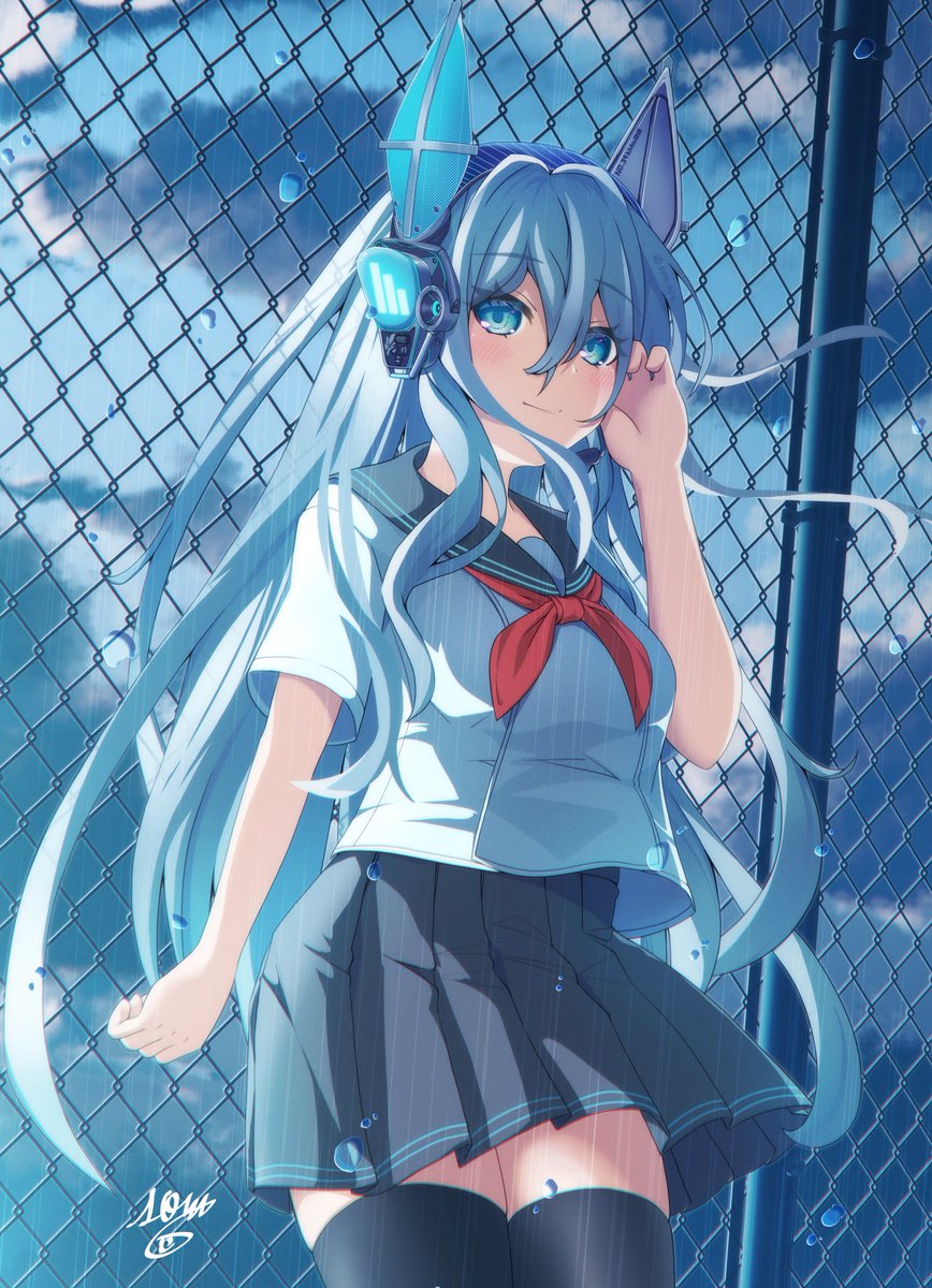 「てすてす……。今日は聞こえるかな……?(skebほぼお任せだったので結構好きに描」|そーろく@skeb開けてますのイラスト