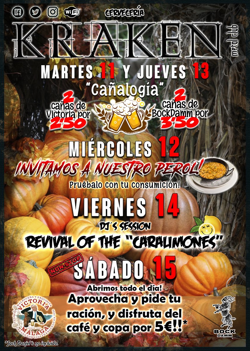 Buenas tardes, pulpillxs!
De nuevo Lunes, y quizás con pocas ganas, pero aquí os traemos la propuesta de esta semana, para que el tedio lo rompamos, disfrutando de una semana completita!
Compartir y difundir, es vivir! 🦑