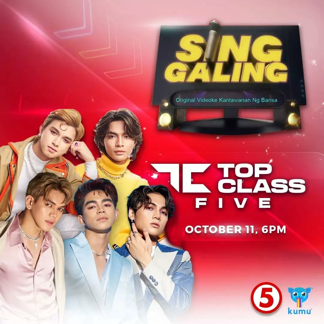 deanslistersofc's tweet photo. DEAN'S Listers at TCZens!

Handa na ba kayo?
Ready nang sumabak sa kantawanan at pagalingan ang TOP CLASS FIVE!

Panoorin natin sila bukas, October 11 (Tuesday) ng 6PM PHT sa SING GALING sa TV5 ✨

#kumuTOPCLASS 
#TopClassFive #TopClass_Dean @topclass_dean @topclassofc @kumuPH https://t.co/TEp49VPFqm