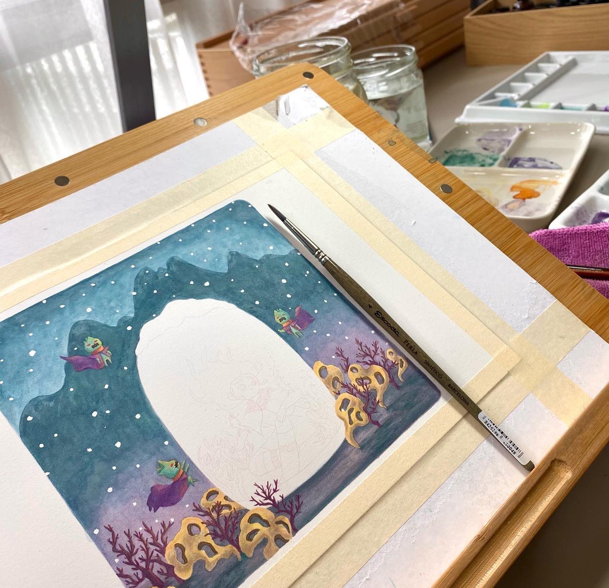 clara_ferrer_'s tweet photo. Some pictures of the process. Tomorrow I’ll post the process Video.
#processpainting #processillustration #process https://t.co/QeMkdfG2D2