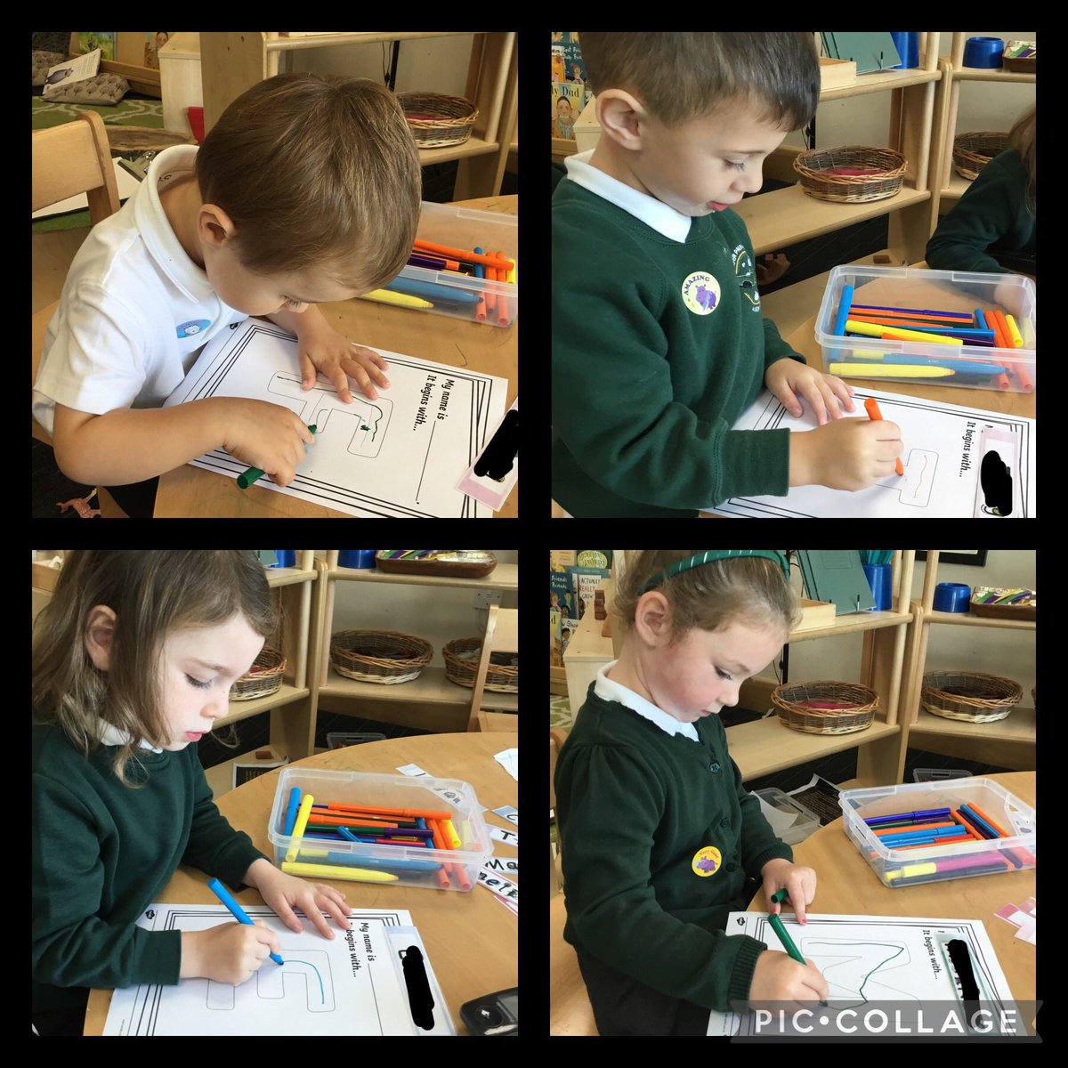BaderPrimary's tweet photo. Nursery have been learning the initial sound of their names this morning. #BaderNursery #Baderphonics #RRSarticle8 https://t.co/a9o9EkpDYJ