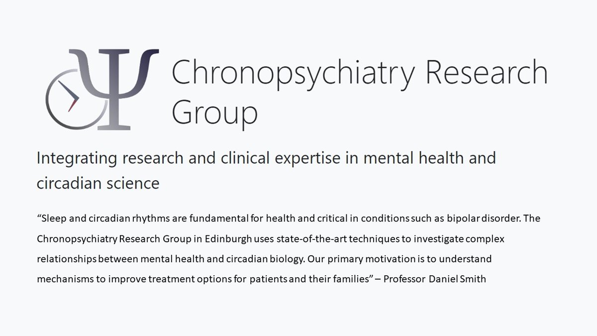 Mental Health at the University of Edinburgh (@edinunimentalh) on Twitter photo There is a broad range of research being undertaken at the University investigating all aspects of mental health, including the involvement of sleep & circadian rhythms <a href="/ProfDanielSmith/">Daniel Smith</a> #WorldMentalHealthDay chronopsychiatry.github.io There is a broad range of research being undertaken at the University investigating all aspects of mental health, including the involvement of sleep & circadian rhythms <a href="/ProfDanielSmith/">Daniel Smith</a> #WorldMentalHealthDay chronopsychiatry.github.io