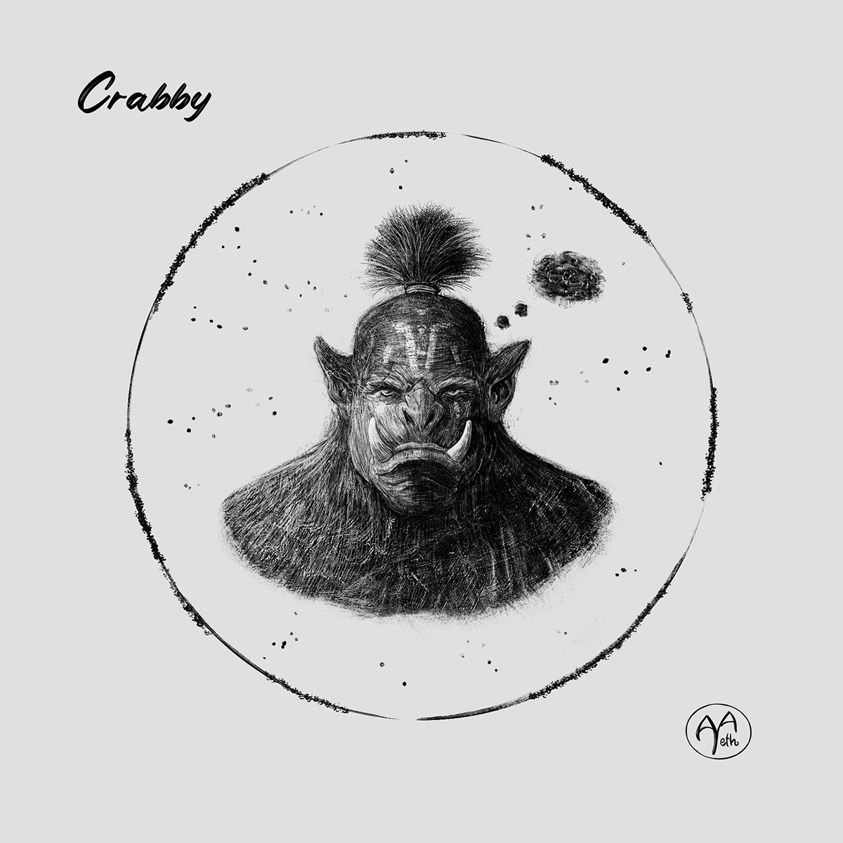 Inktober day 10 : Crabby / grincheux
I hope you like it?
--------------------------------------
#Inktober #inktoberday10  #crabby #ink #illustrationart #artist #artistsontwitter #orctober #orc  #Digital #blackandwhite