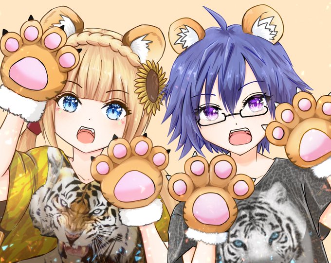 「gloves tiger print」 illustration images(Latest)