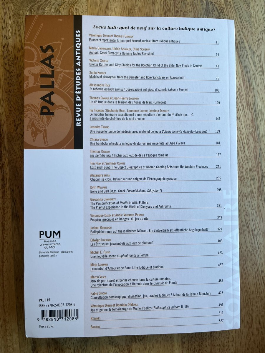 SummerCourts's tweet photo. Look what just arrived! If you’re interested in the archaeology of play check out this special issue that Tim Penn and I contributed to! 

#locusludi #archaeology #classics #ancientplay #materialculture #PhD #academicWriting https://t.co/6jHH3Vnpby