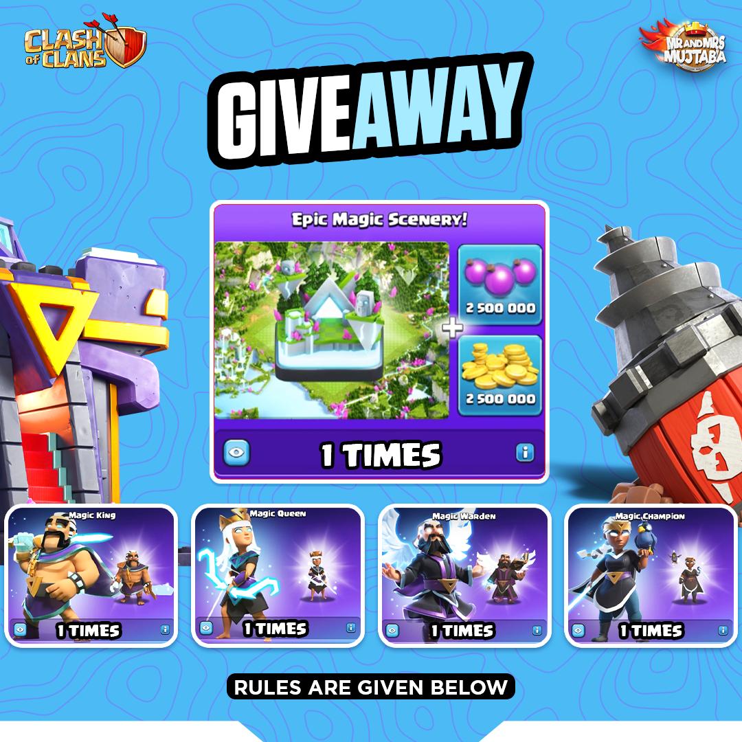 Boo! It's time for #TH15 #GIVEAWAY. Winners will get
🎁4x Hero skins
🎁1x Scenery 

To Enter:
1. Follow @StephanieDrM1 &amp; <a href="/MrsMujtaba6/">Stephanie</a>
2. Tag your 3 friends
3. Retweet this post.

The giveaway ends on October 16 at 8 PM IST

#SuperCell #ClashOfClans #ClashOn #TH15 #Cocgiveaway