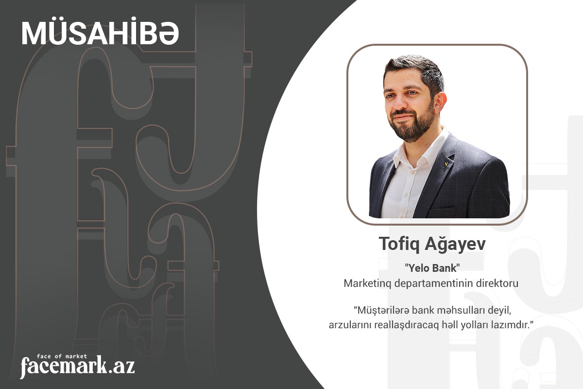 AzFacemark's tweet photo. Tofiq Ağayev: ""Müştərilərə bank məhsulları deyil, arzularını reallaşdıracaq həll yolları lazımdır."

https://t.co/kNuTo9lLPK "Yelo Bank"ın Marketinq departamentinin direktoru Tofiq Ağayev ilə müsahibəni təqdim edir! 
 
Ətraflı: https://t.co/a7RdMzjgxO https://t.co/DR9NGB3tfm