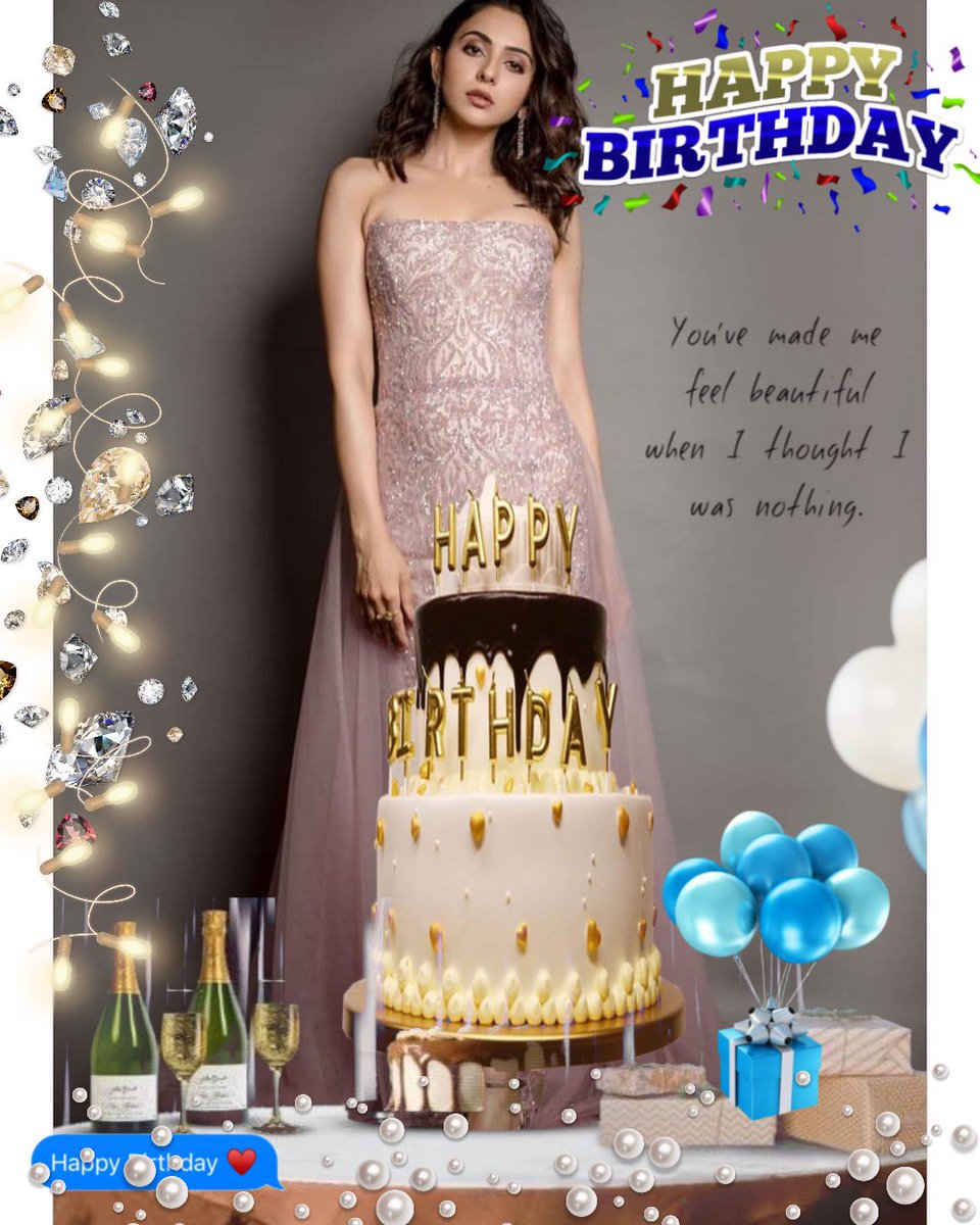 RakulLover's tweet photo. Happy Happy Birthday once again to most gorgeous beauty  @Rakulpreet  ur die hard fan Fathima https://t.co/gOQ4Cwsb80