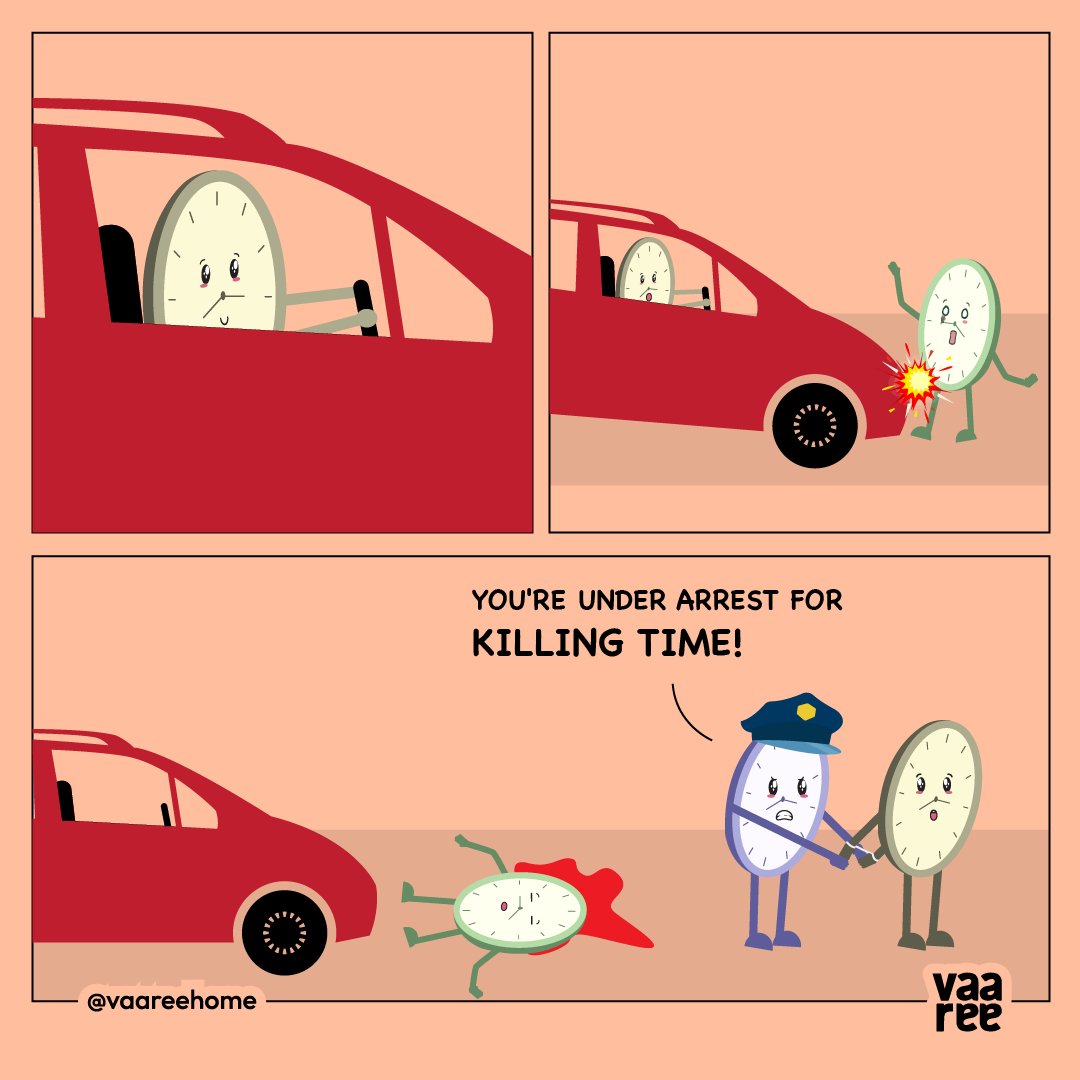 vaareehome's tweet photo. They said it's 'about time' we stopped our puns. We replied, 'stop tocking'

#explore #explorepage #homedecor #comic  #homeinspo #vaaree #vaareehome #pinterst #pun #jokes #MEMES https://t.co/g94vTh7Je6