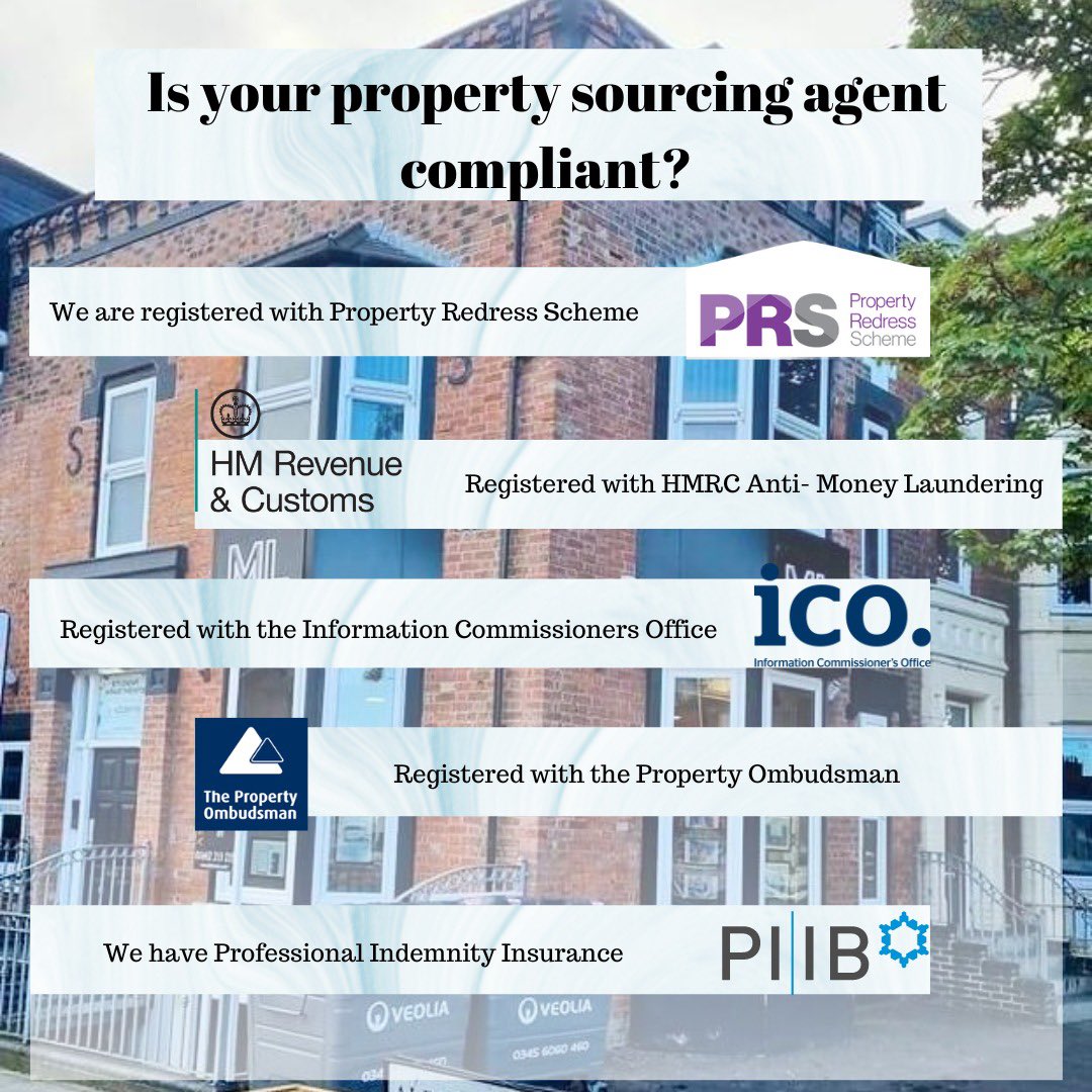 Here at MLPropertySolutions we are fully compliant!
We are registered with the #propertyredressscheme
Registered with HMRC #antimoneylaundering
Registered with the #informationcommissionersoffice
Registered with the #propertyombudsman
We have Professional Indemnity Insurance